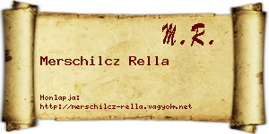 Merschilcz Rella névjegykártya